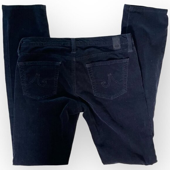 AG Adriano Goldschmied, The Stevie, Navy Blue Corduroy, Slim Straight Womens 27R - Picture 3 of 11